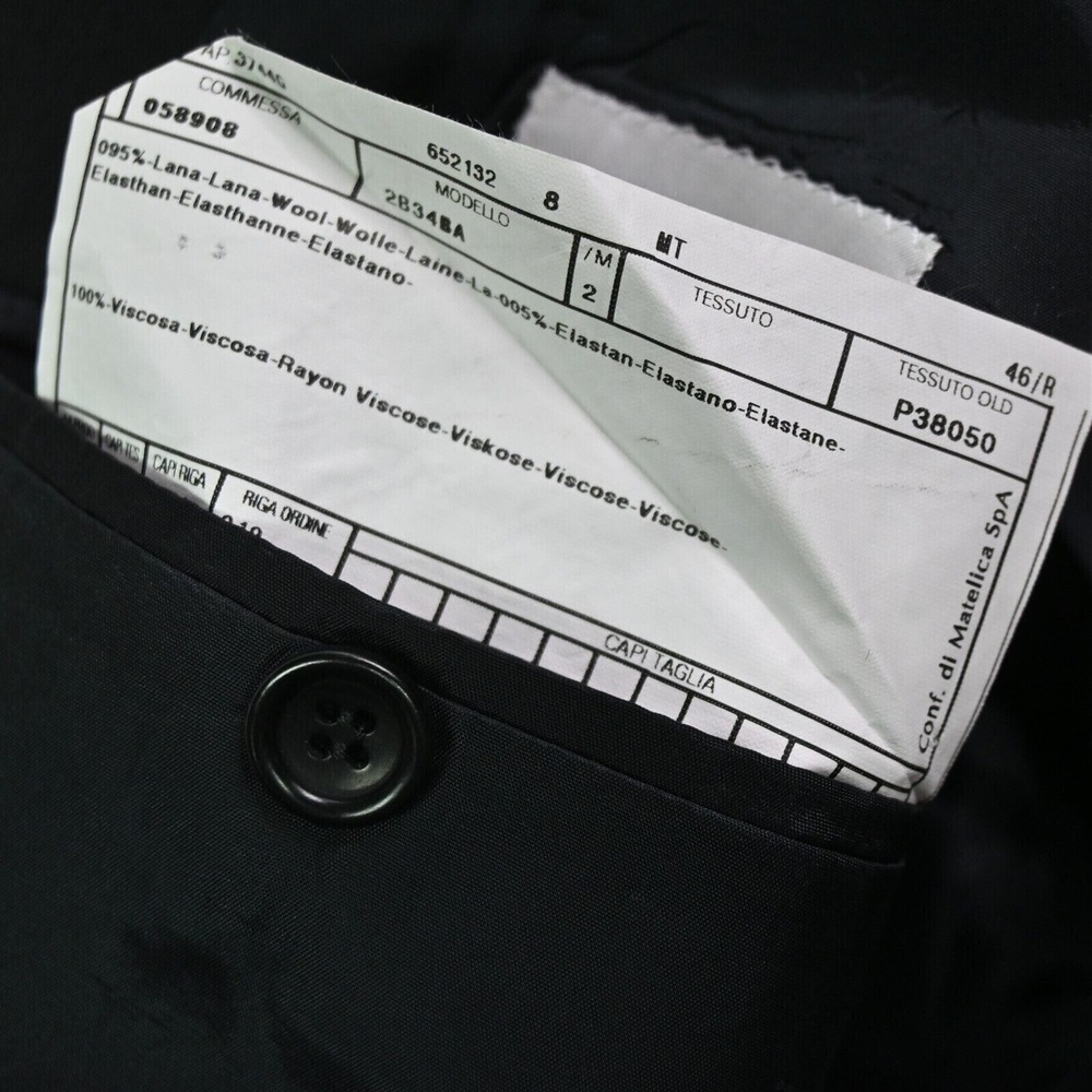 Armani Collezioni 42R Black Made in Italy Wool Mens Blazer‎ Sport Coat Jacket - Picture 5 of 12